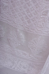 Sitara White Chikankari Suit Set in Pure Viscose Georgette -UnStitched